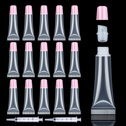 50pcs 10ml Pink Cap Lip Gloss Tubes