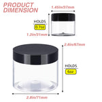 6oz + 0.7oz set of 24pcs Plastic Jars with Lids