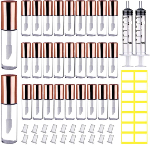 50pcs 1.2ml Mini Lip Gloss Tubes with Wand