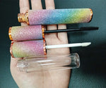 50 pack Rainbow Glitter Rose Gold lip gloss tube