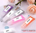 AMORIX 20ml Lip Gloss Tubes Clear Empty Lip Balm Containers with Syringes + Tag Labels Stickers