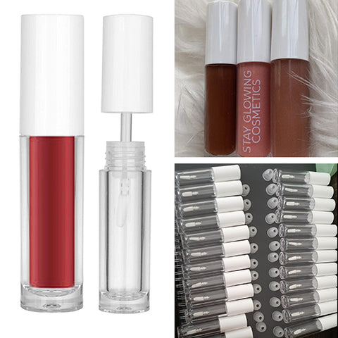 100 Pack white 5 ML Lip Gloss Tubes with Wand