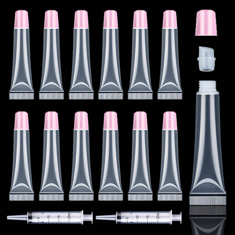 50pcs 15ml Pink Cap Lip Gloss Tubes