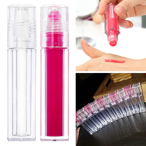 30 Pack Square Clear Roll On Lip Glaze Bottle